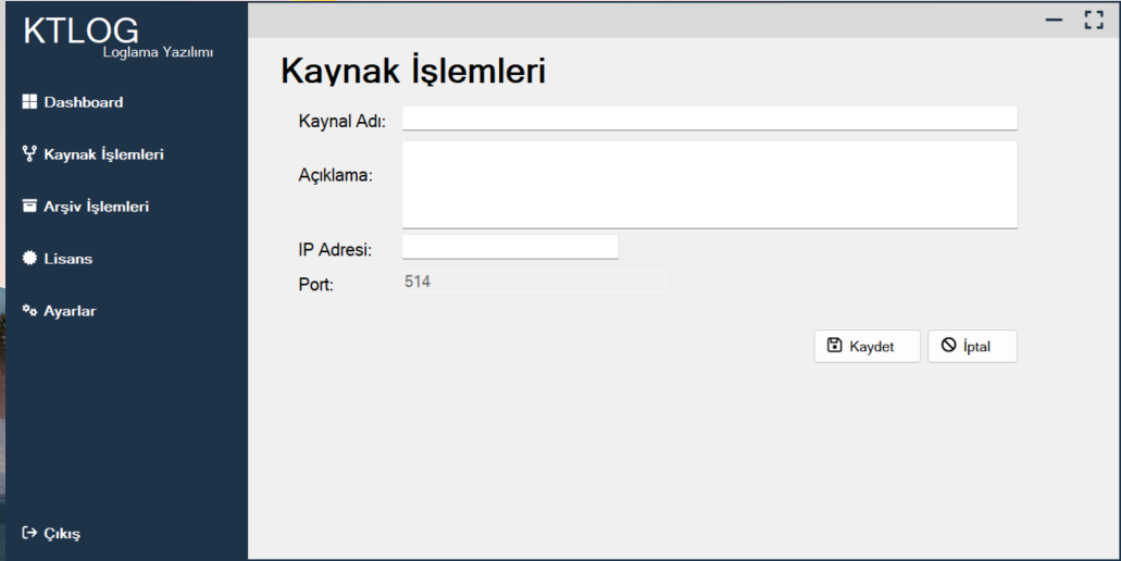 KTLOG Loglama Yazılımı